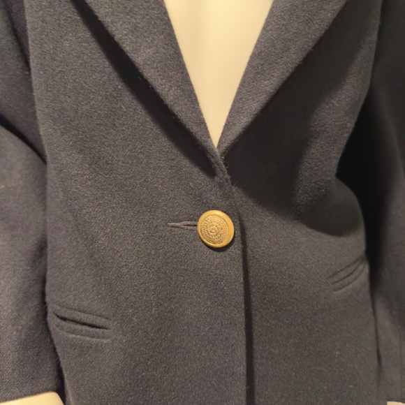Vintage Black Blazer Wool Classic Preppy Single Breasted Jacket Size 8 2/$40 - Picture 4 of 8
